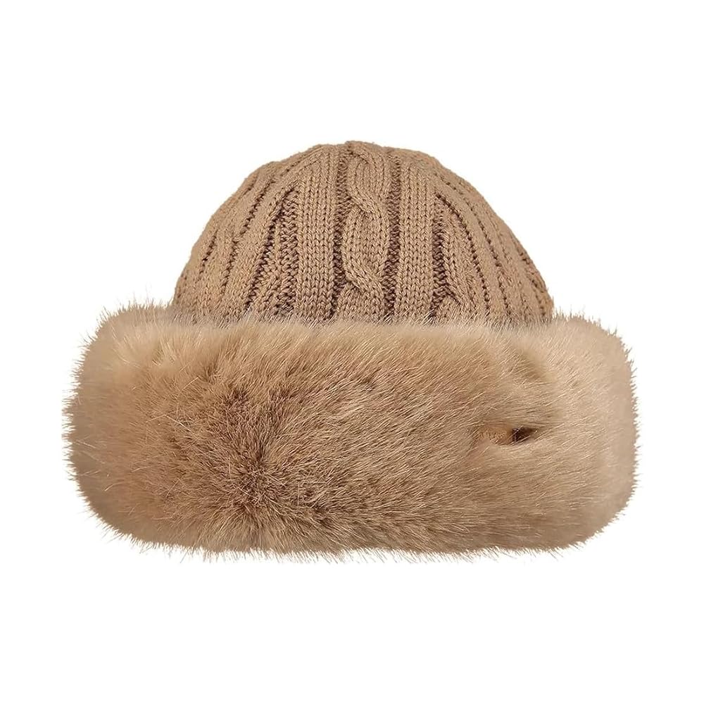 Barts Fur Cable Bandhat berretto trecce pile pelliccia