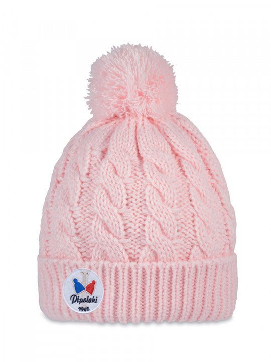 Pipolaki Enfant Bonnet Alpina berretto bimbo ecru pompon