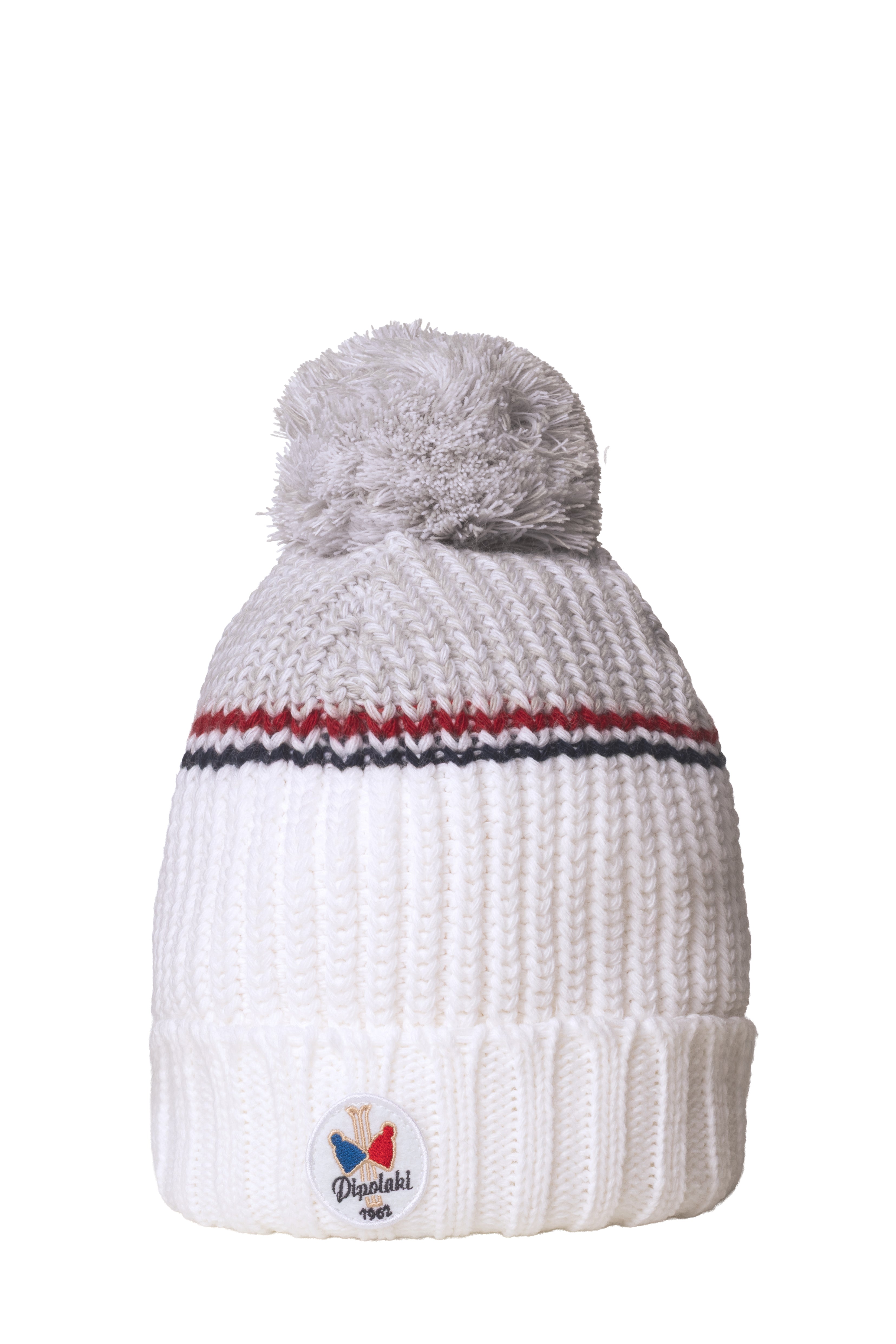 Pipolaki Lespi berretto pile pompon bianco