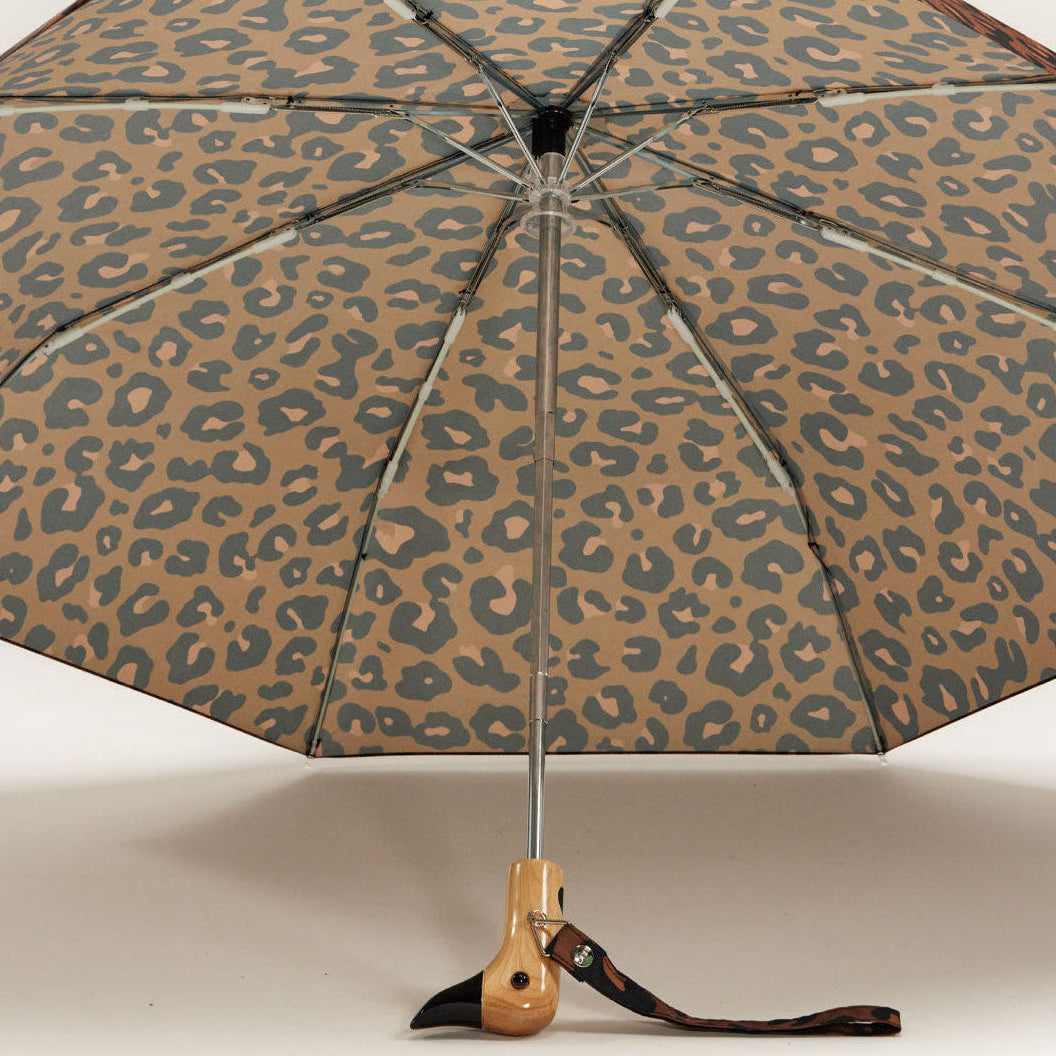 Original Duckhead Leopard ombrello compatto leopardato antipioggia