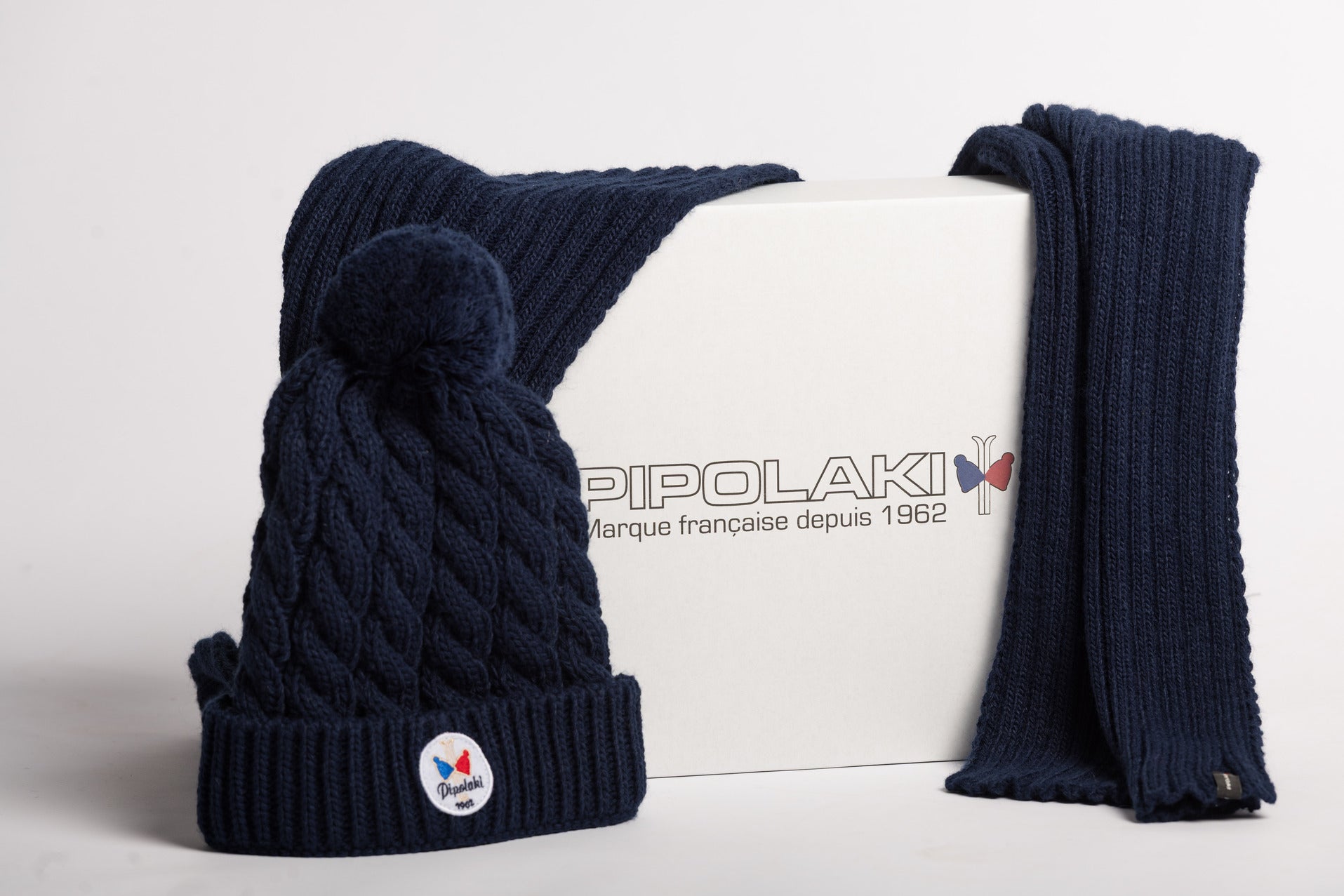 Pipolaki Gstaad Pervenche set berretto sciarpa
