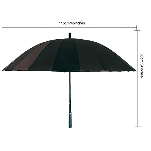 ThreeH Umbrellas 24 stecche ombrello antivento doppio 115 cm