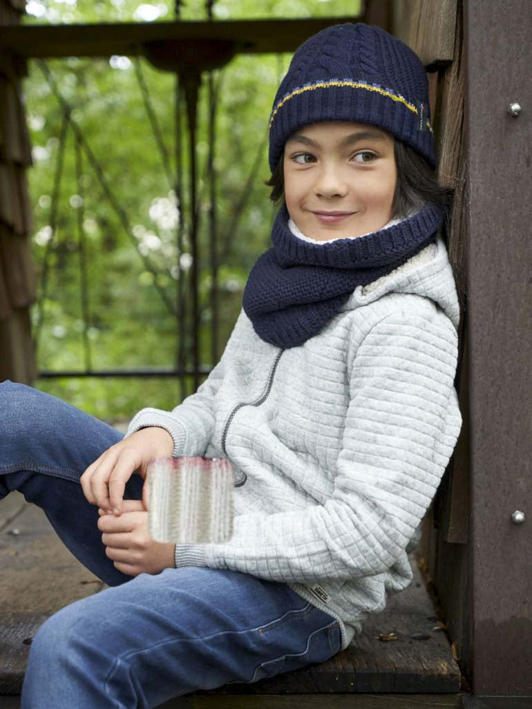 Pipolaki Nino cappello bimbo pile blu marine 2-8 anni