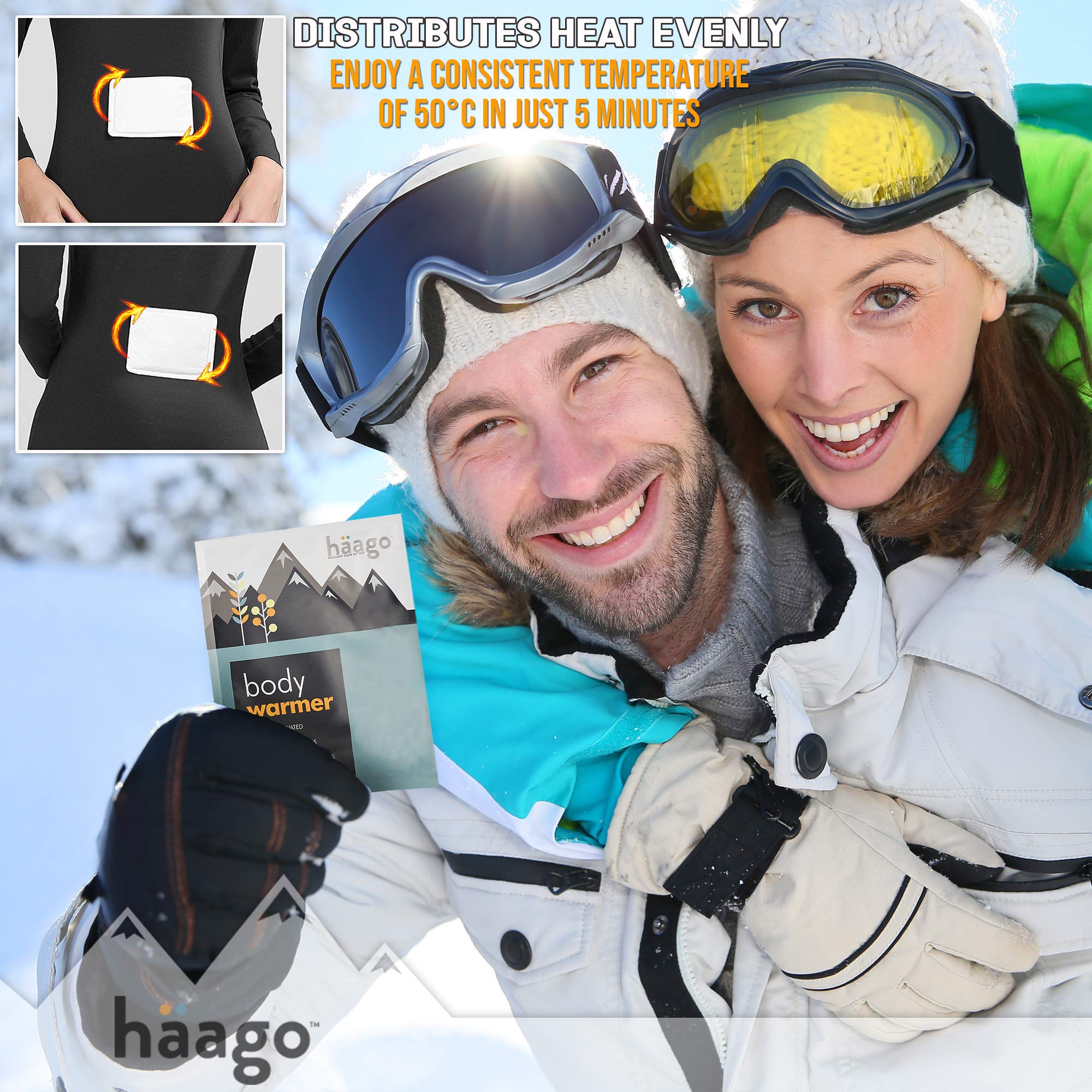 haago Body Warmers scaldamani corpo 10 ore 20 pezzi