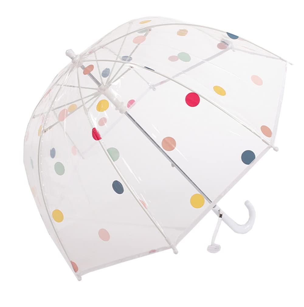 ThreeH Umbrellas pois rosa ombrello bimbo trasparente 70 cm