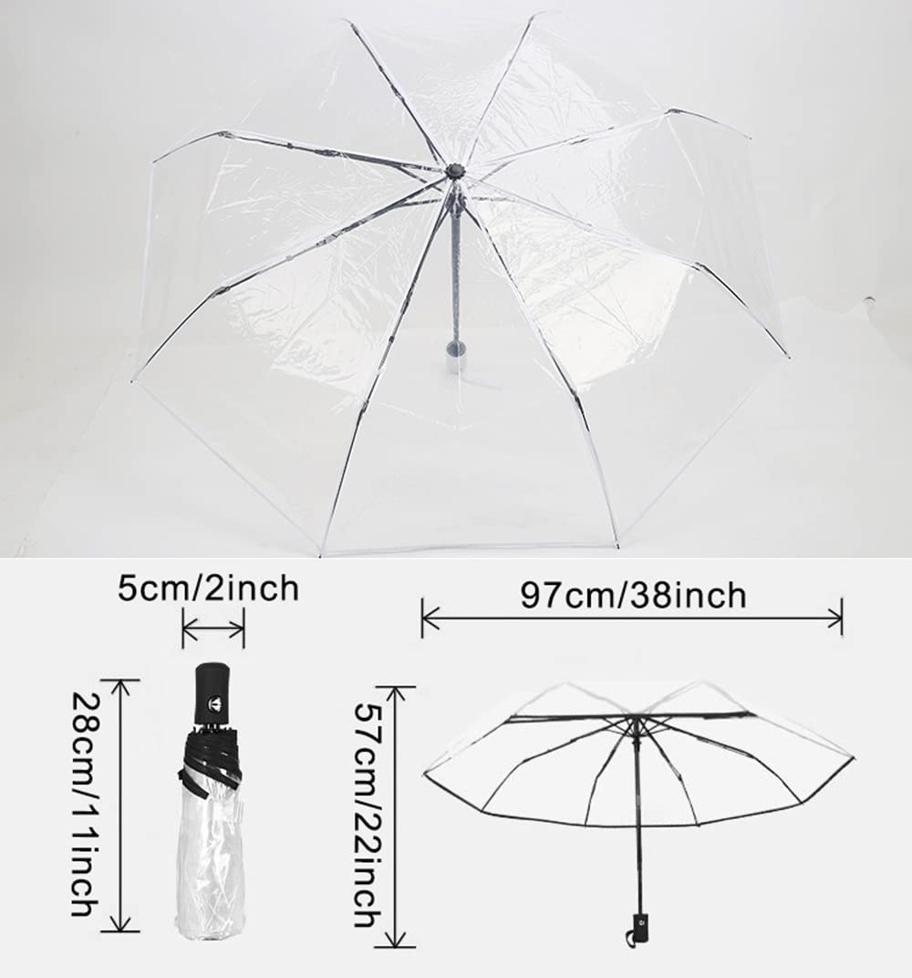 ThreeH Umbrellas ombrello bianco automatico pieghevole