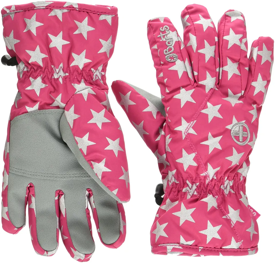 Barts Basic Skiglove Guanti Sci Bimbo Rosa Berry Stars 7