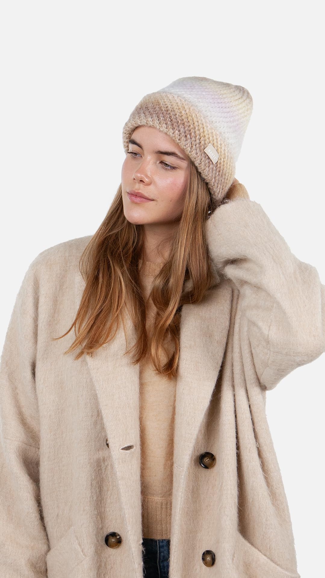 Barts Fanatail Turnup berretto donna beige risvolto