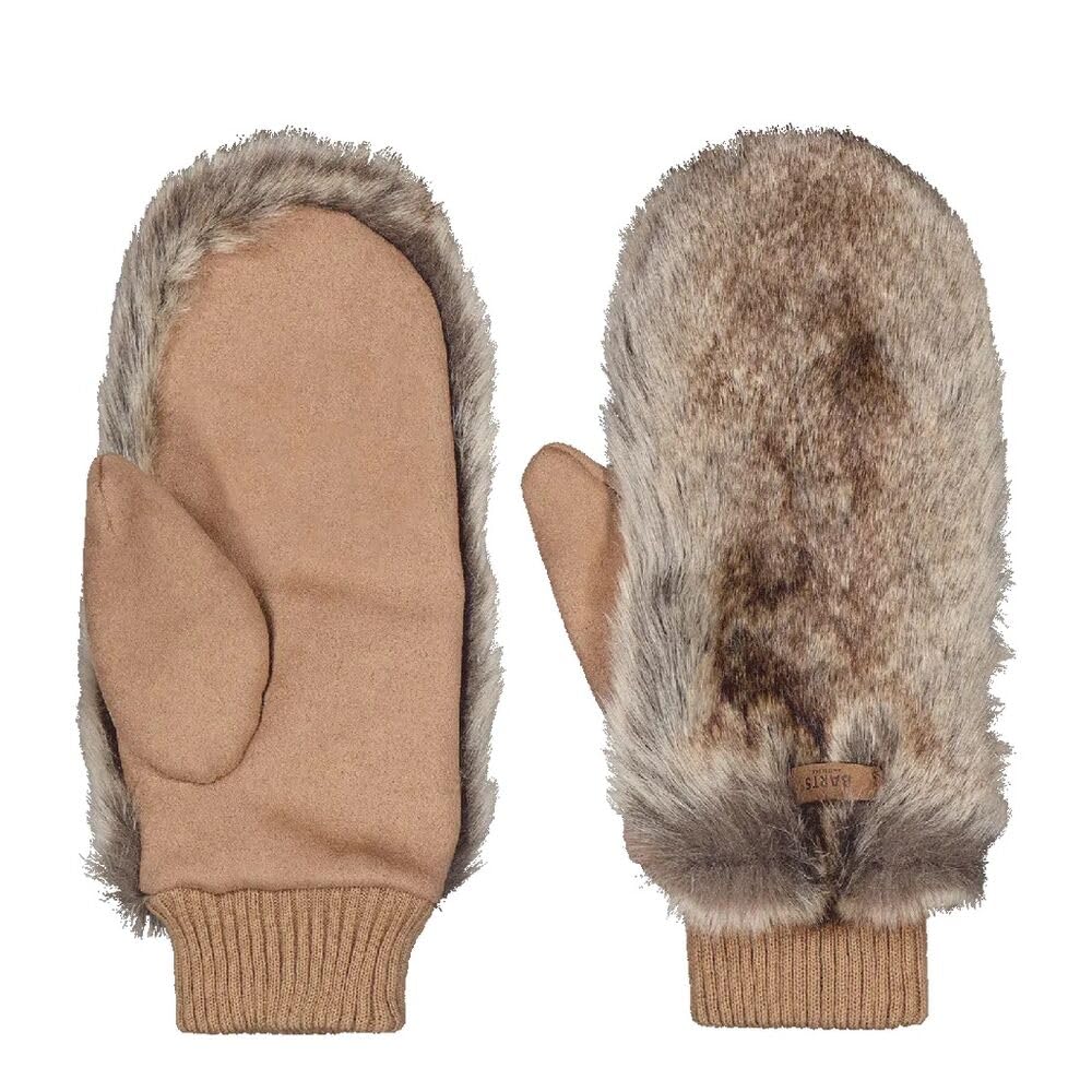 Barts Fur Mitts Guanti Pelliccia Marrone Erica