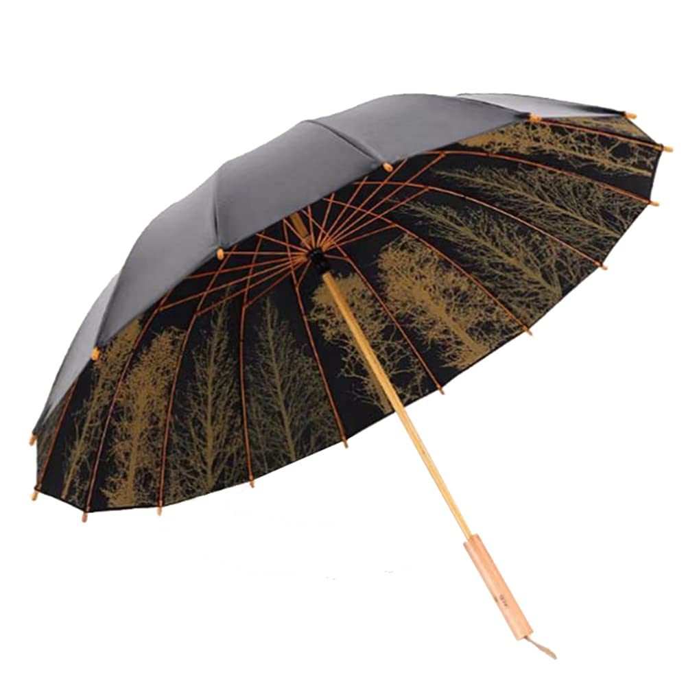 ThreeH Ombrello Bastone Golf Beige Grande Antivento