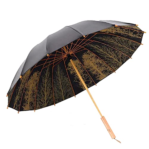 ThreeH Ombrello Bastone Golf Beige Grande Antivento