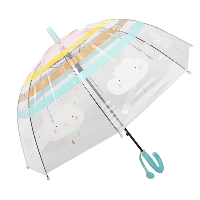 ThreeH Umbrellas Ombrello Bimbo Trasparente Automatico 8 Stecche