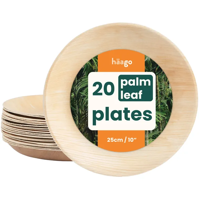 haago Palm Leaf Plates Piatti monouso 20 pezzi 25 cm