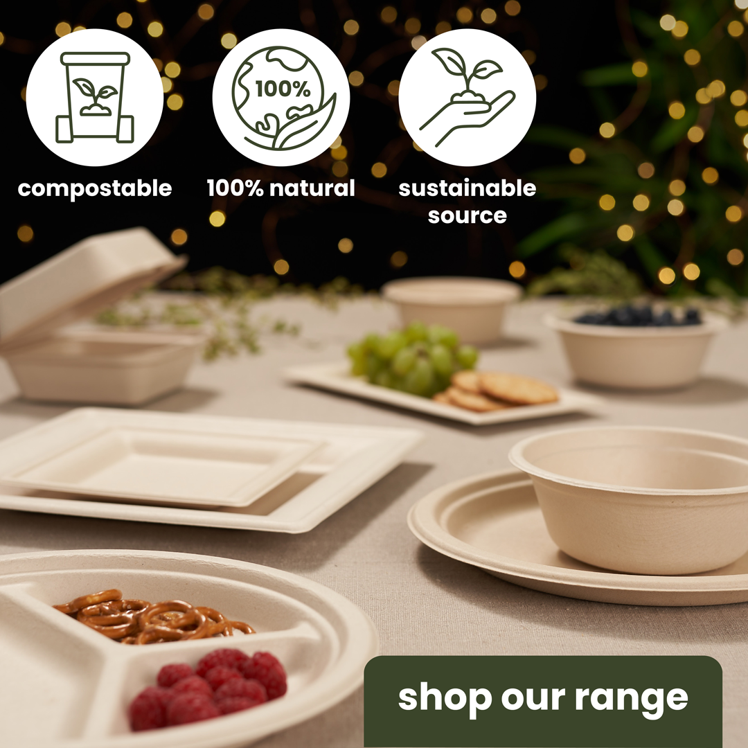 haago Sugarcane Trays & Boxes portaburger 15 cm 50 pezzi bio