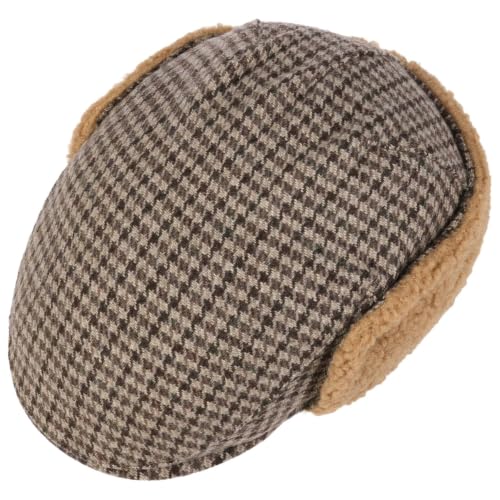 Barts Monzonite Houndstooth berretto piatto uomo lana taglia unica