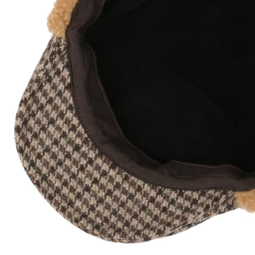 Barts Monzonite Houndstooth berretto piatto uomo lana taglia unica