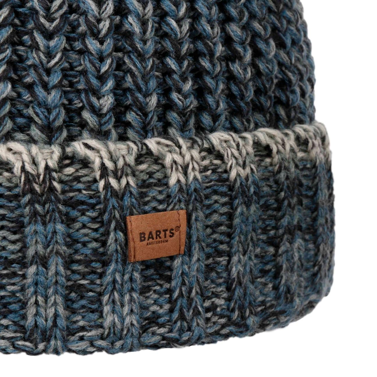 Barts Akotan beanie donna uomo blu con risvolto invernale