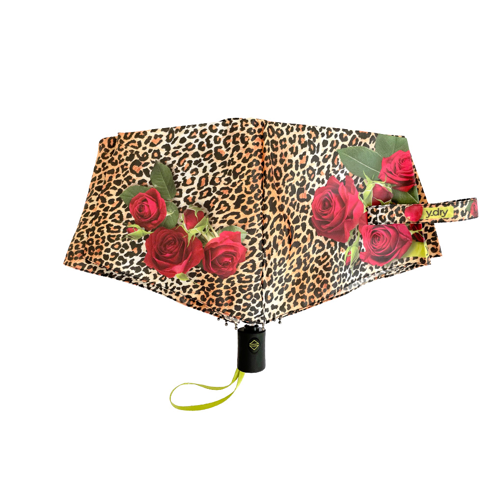 Y-DRY Savage Rose ombrello corto fiori donna antipioggia