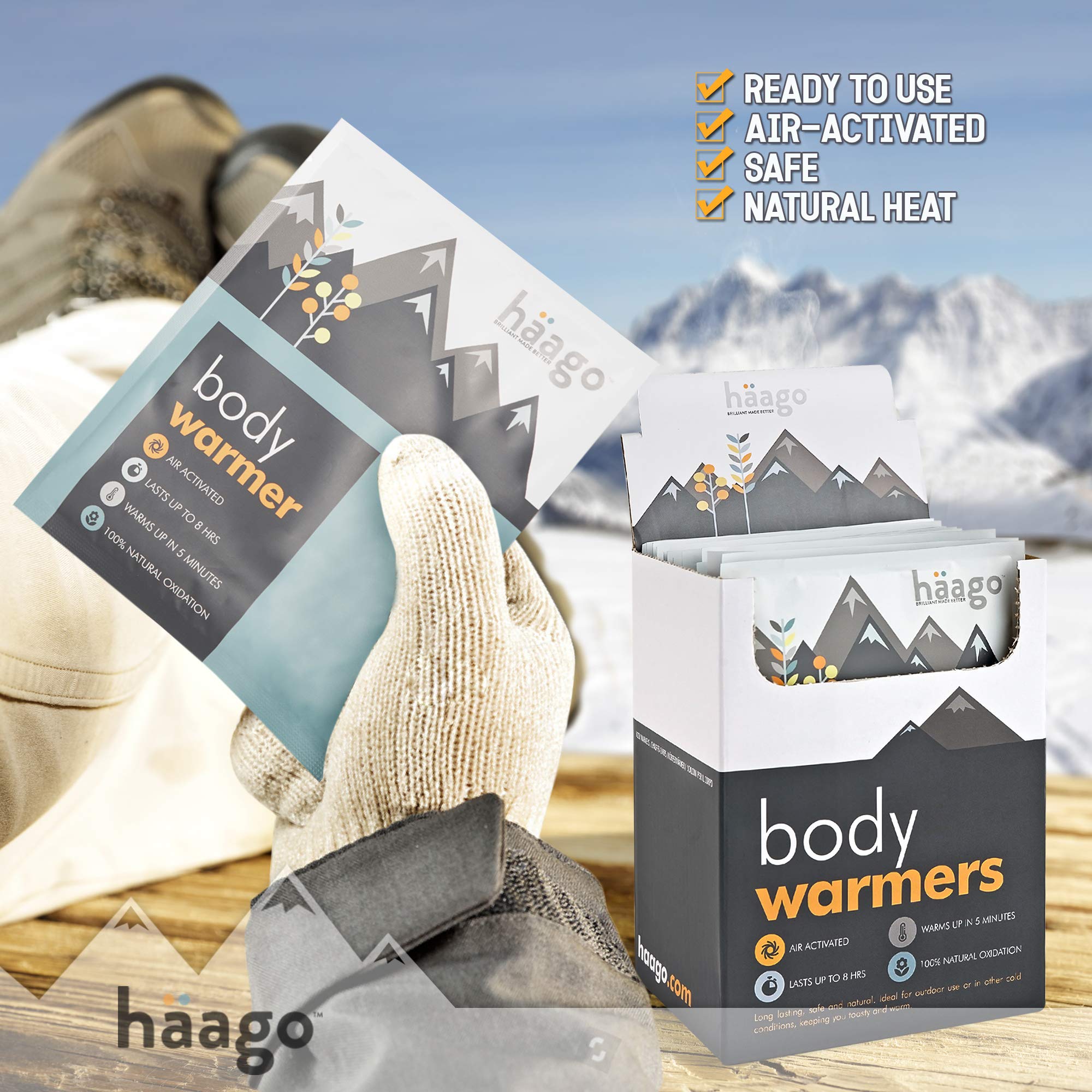 haago Body Warmers scaldamani corpo 10 ore 20 pezzi