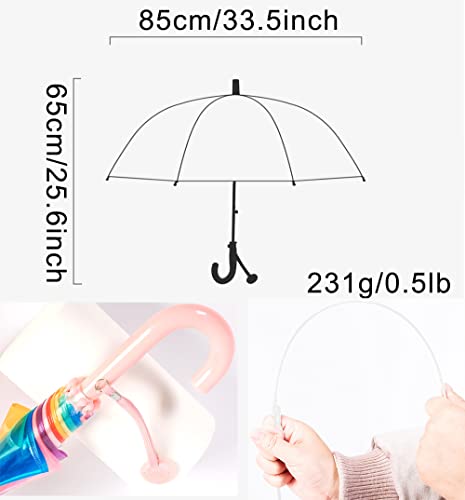 ThreeH Umbrellas Ombrello Bimbo Trasparente Antipioggia Bianco