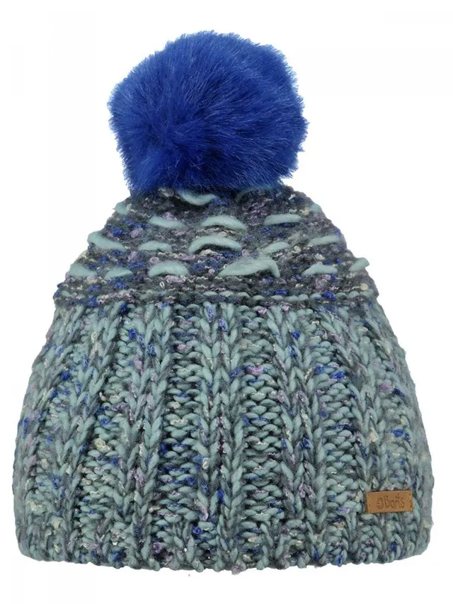 Barts Beanie berretto bimbo blu pompon maglia