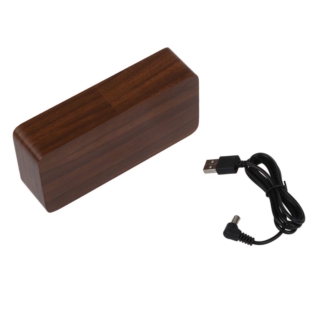 ThreeH Sveglia LED Legno Brown Red USB con Allarme