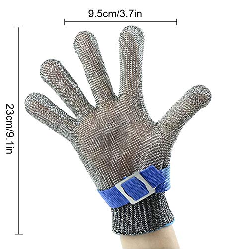 ThreeH GL09 Guanto Antitaglio L Acciaio Inox Livello 5