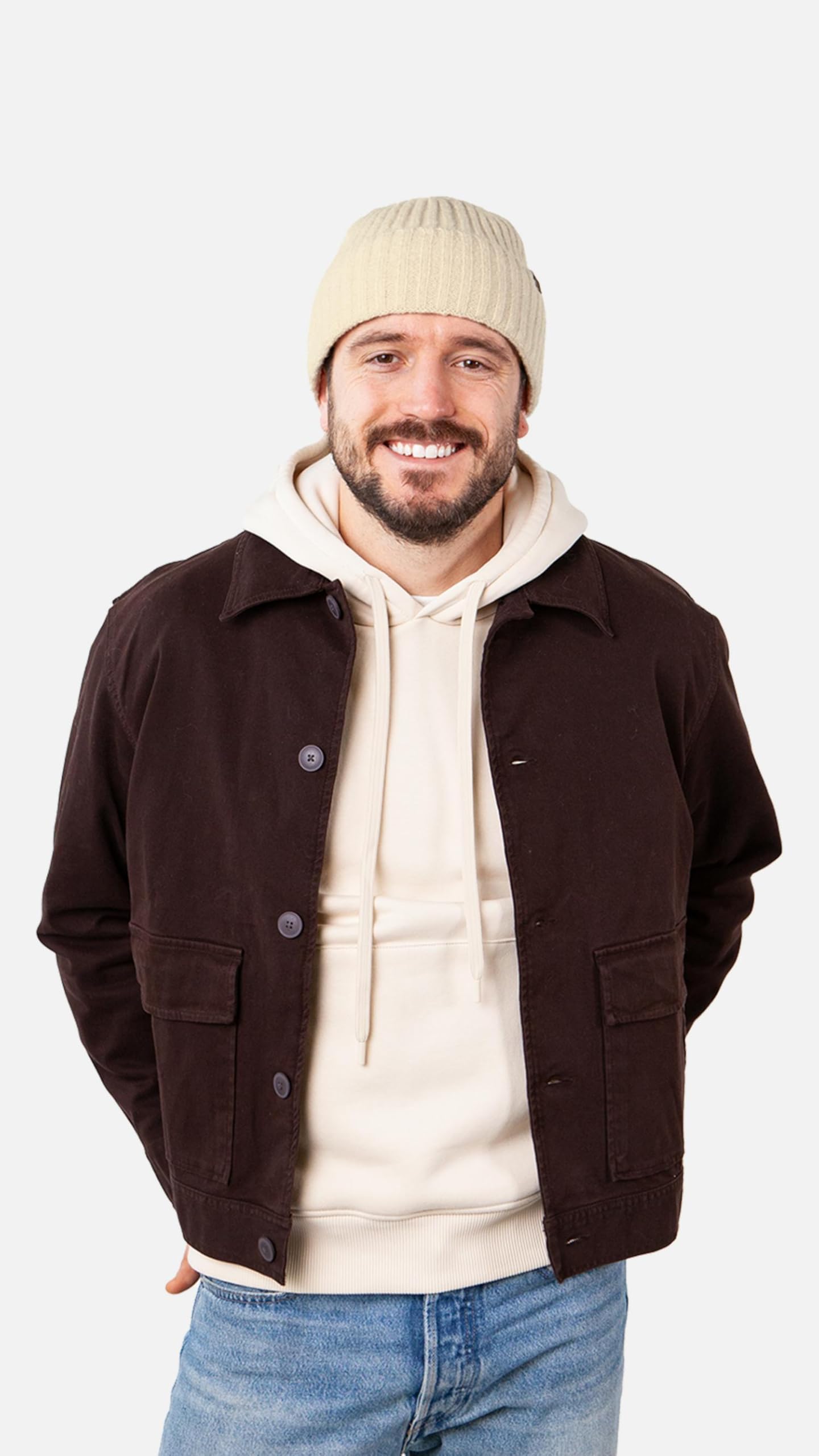 Barts Wyon Berretto Ecru Beige Stretch Autunno Inverno