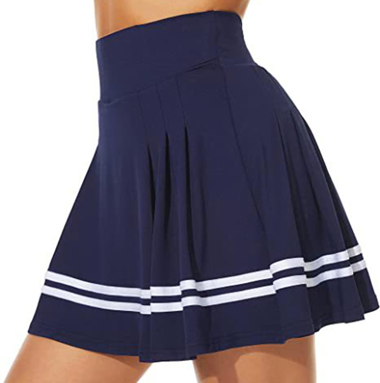 ThreeH Gonna Tennis Donna a Pieghe con Pantaloncini