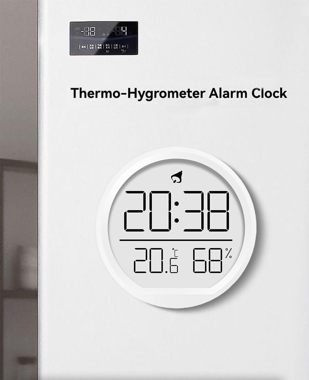 ThreeH Sveglia Multifunzione Orologio Digitale Bianco Temperatura Umidita