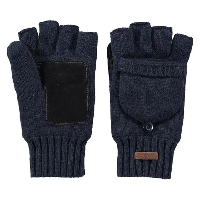 Barts Haakon Guanti Uomo Blu L/XL in Lana con Muffola