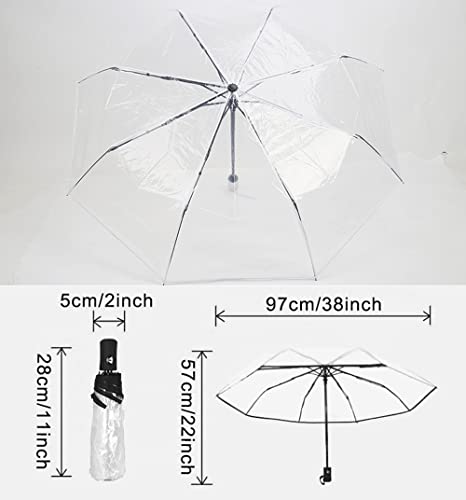 ThreeH Umbrellas ombrello bianco automatico pieghevole