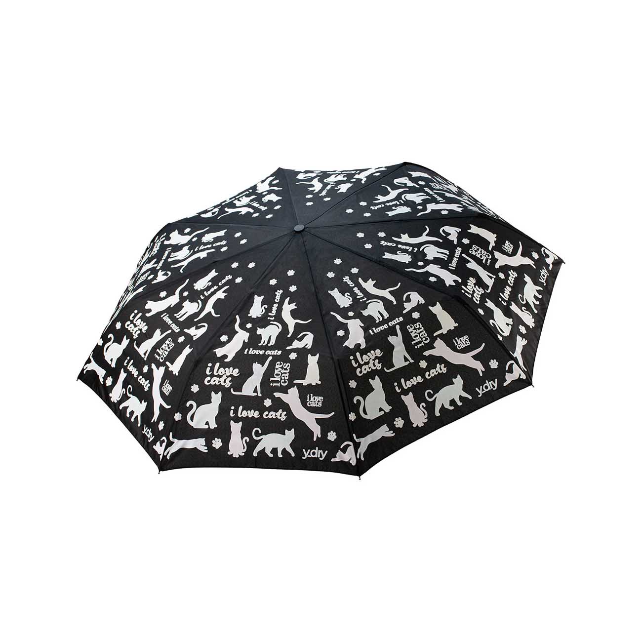 Y-DRY I Love Cats ombrello corto gatti unisex antipioggia