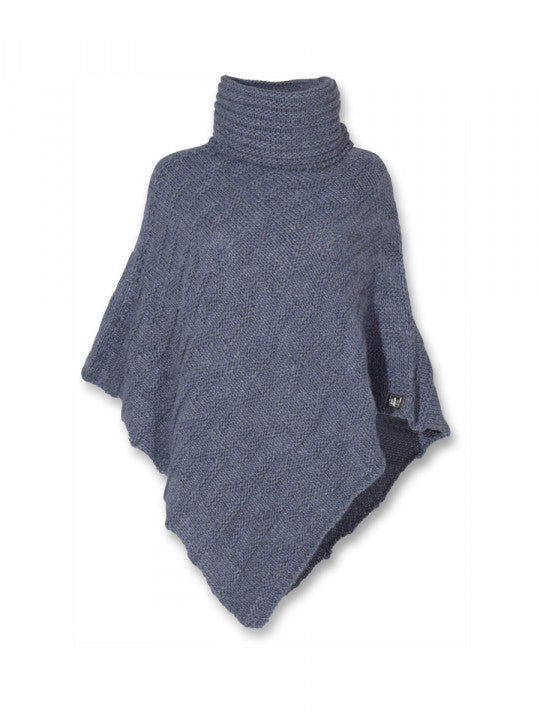 Pipolaki Elini poncho donna lana nero