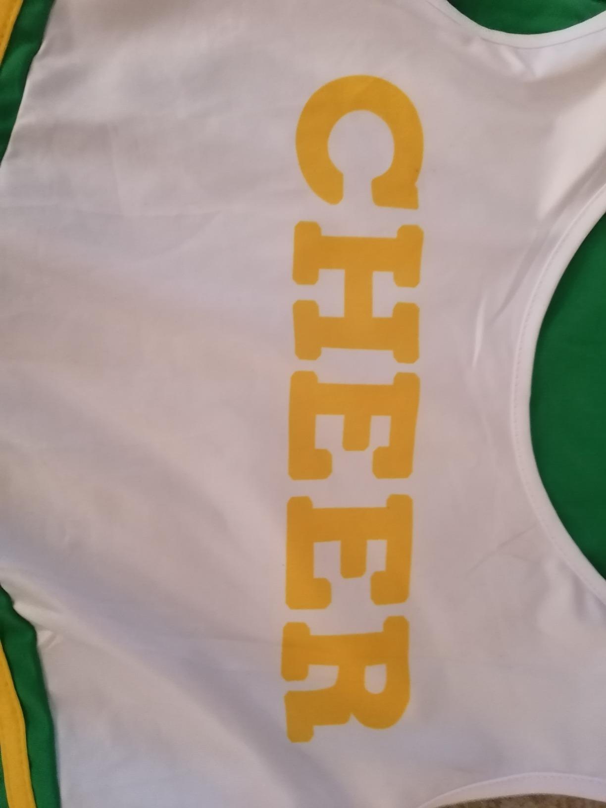 ThreeH Costume Cheerleader Blu Taglia Media con Scritta