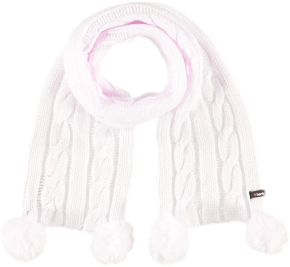 Barts Cable Sciarpa Bianca Maglia Treccia Calda