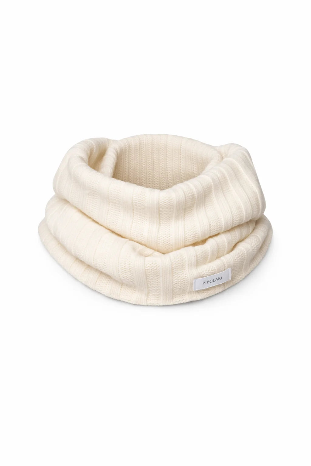Pipolaki Serac snood scaldacollo lana ecrù 100% lana