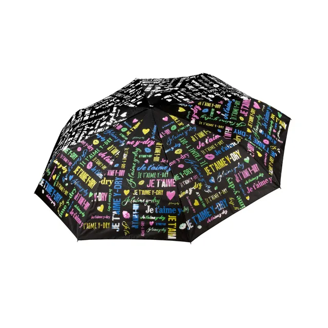 Y-DRY Je t’Aime ombrello corto fantasia unisex antipioggia