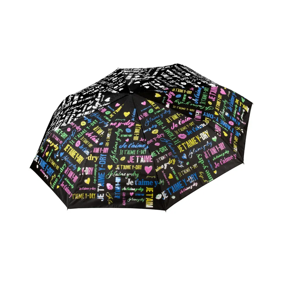 Y-DRY Je t’Aime ombrello corto fantasia unisex antipioggia