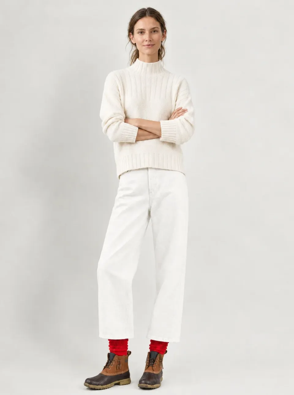 Pipolaki Serac pull donna lana ecru maglione invernale