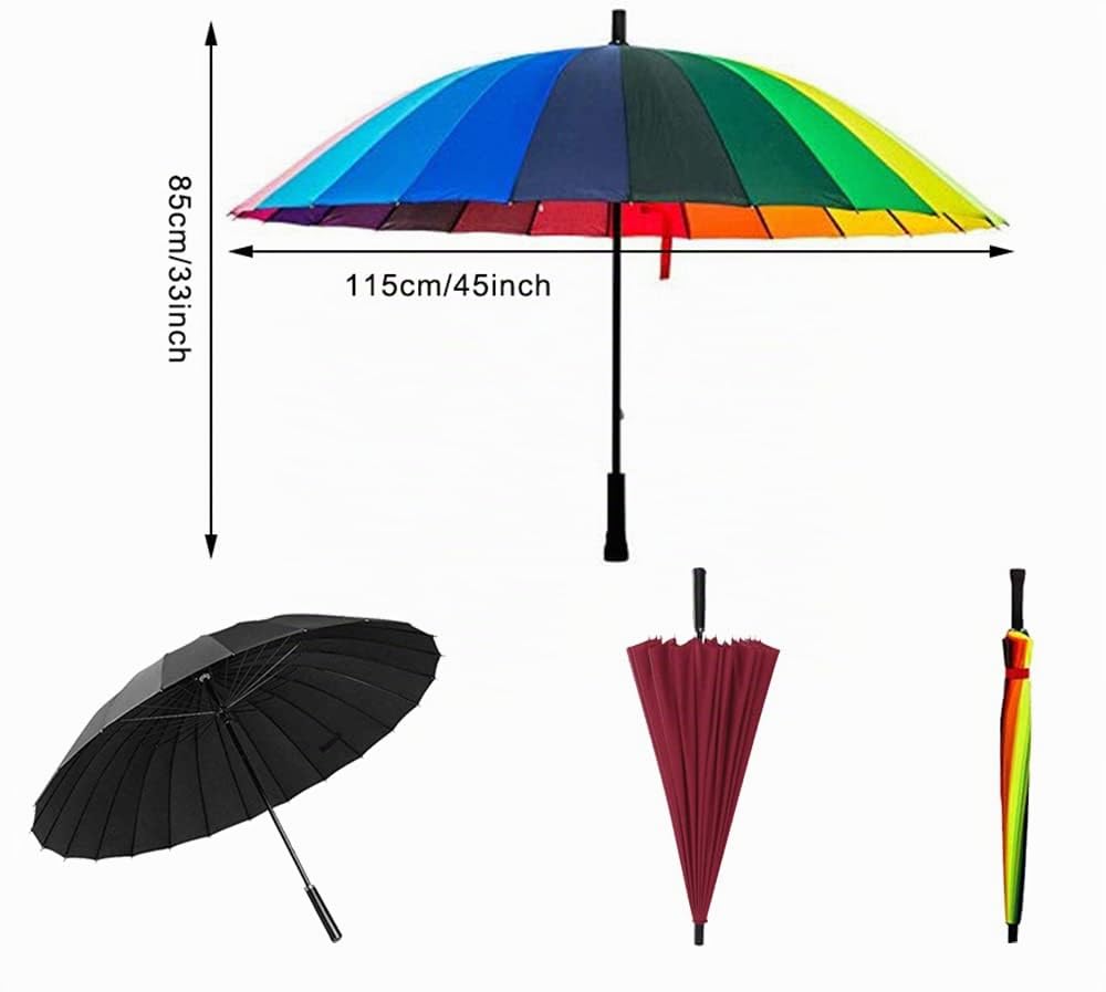 ThreeH KS07 Ombrello Golf Rainbow 24 Costole Antivento