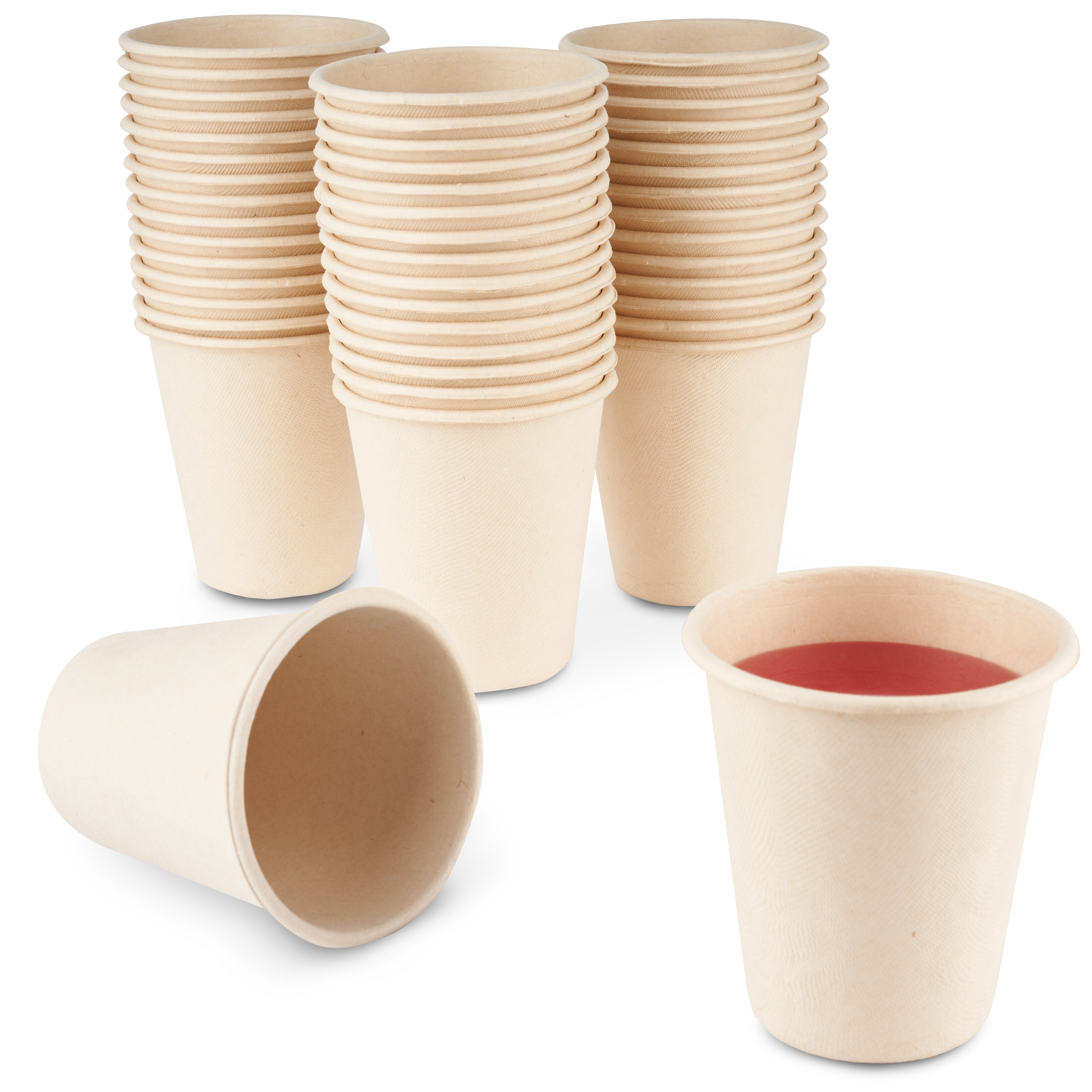 haago Sugarcane Cups bicchieri 370 ml 100 pezzi biodegradabili