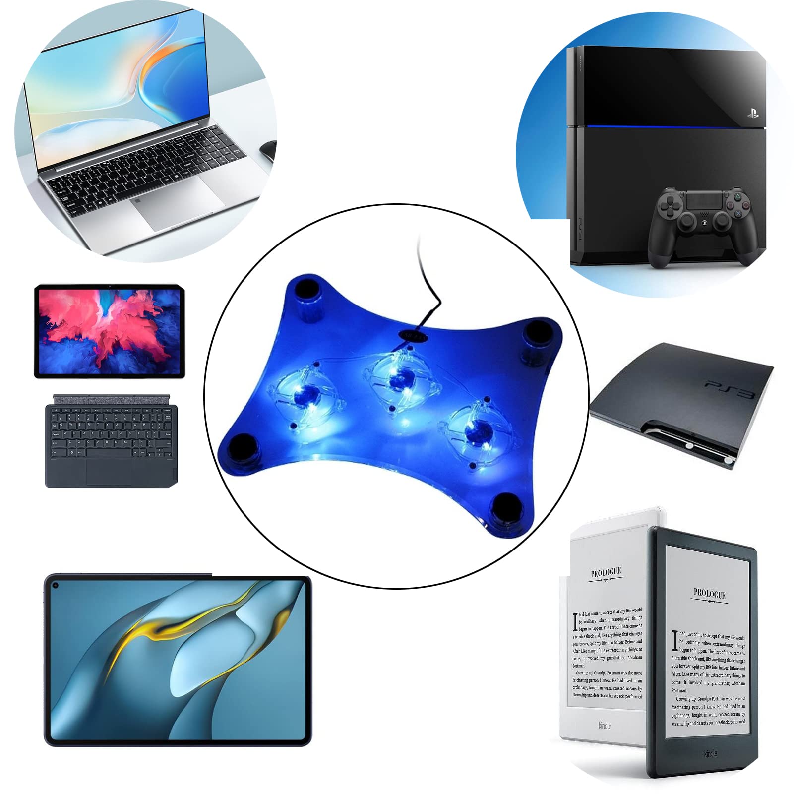 ThreeH H-UF01 base raffreddamento laptop 15 pollici 3 ventole