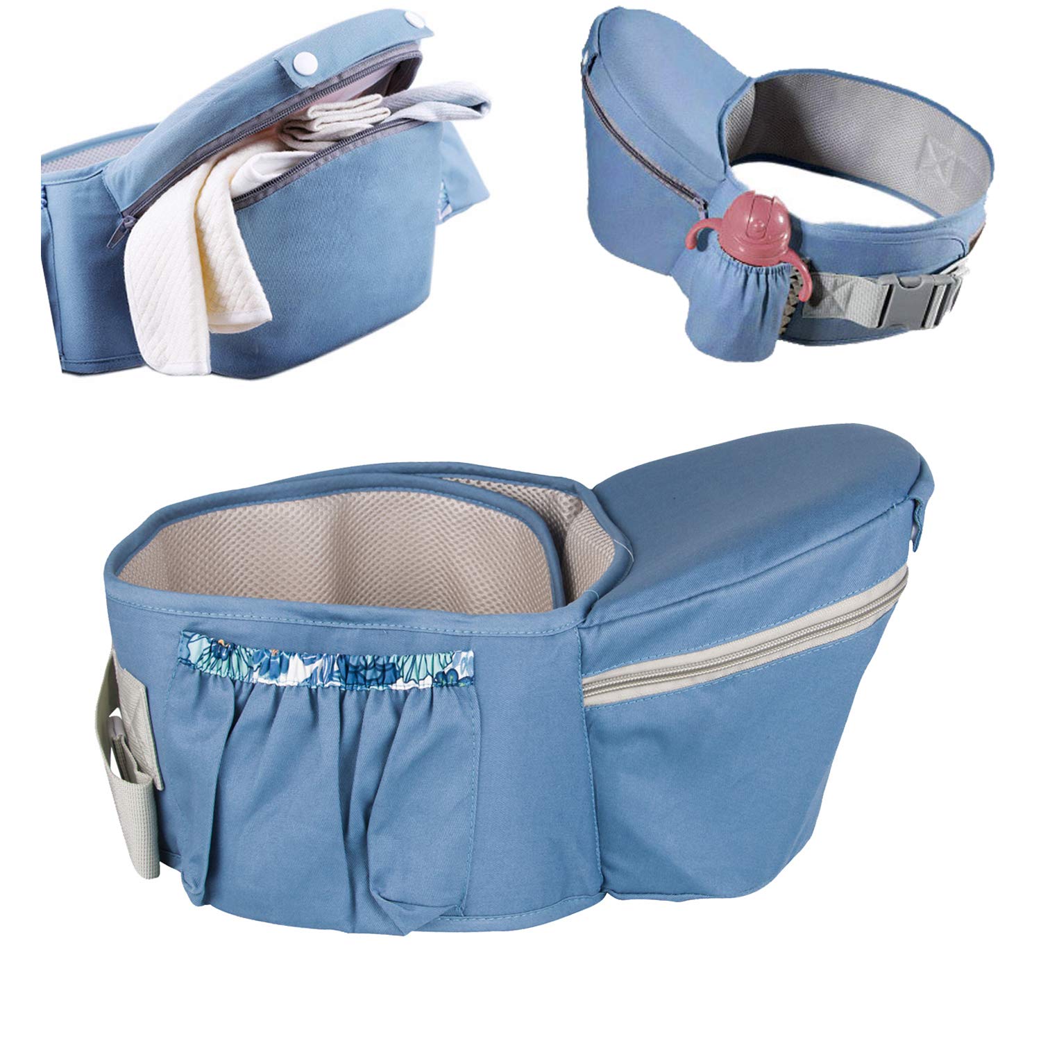 ThreeH BC27 Marsupio Vita Blu Marina Militare 20 Kg