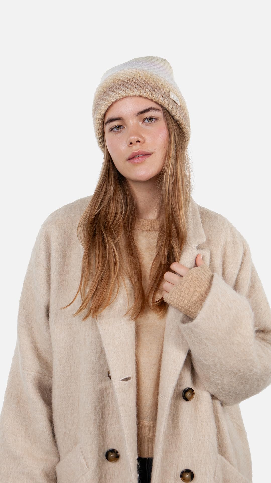 Barts Fanatail Turnup berretto donna beige risvolto