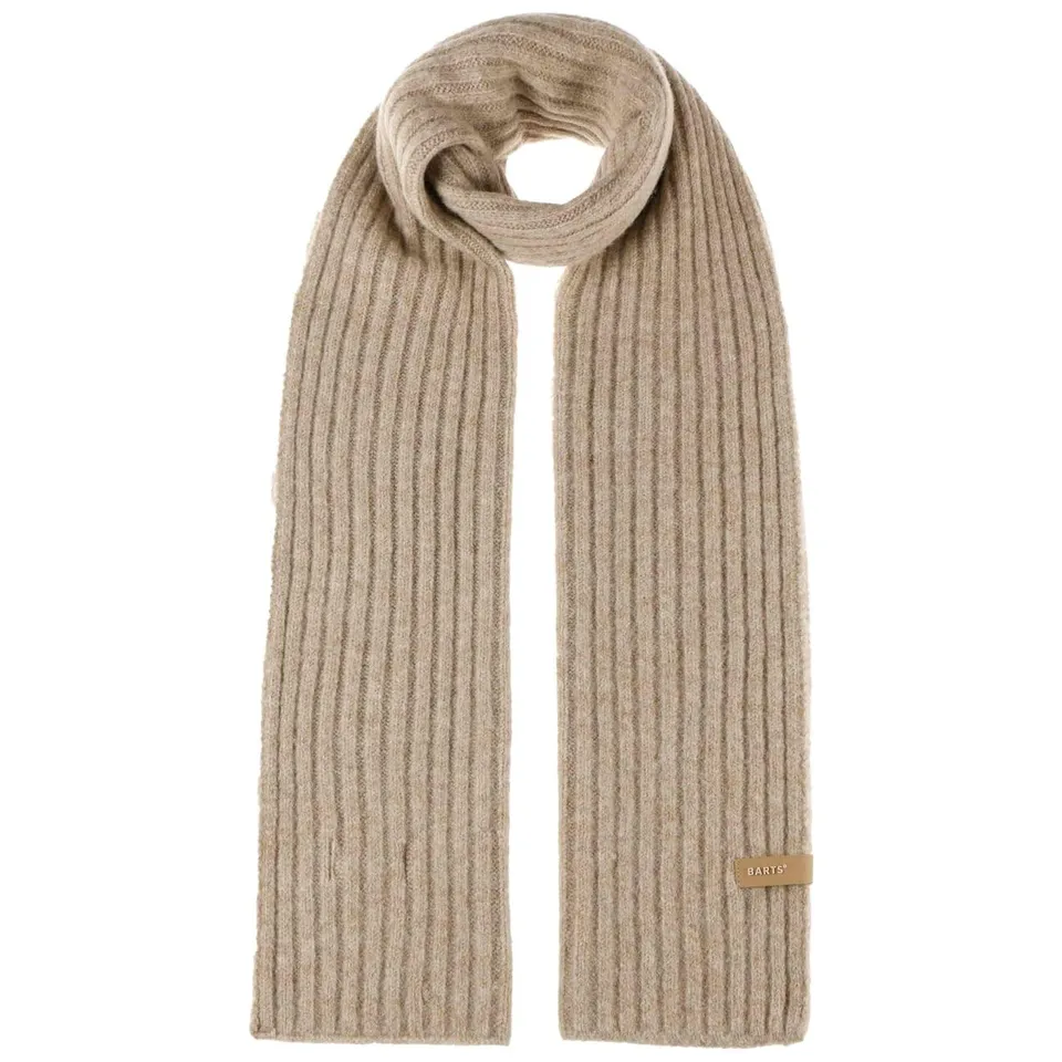 Barts Banxs sciarpa a maglia beige lana invernale