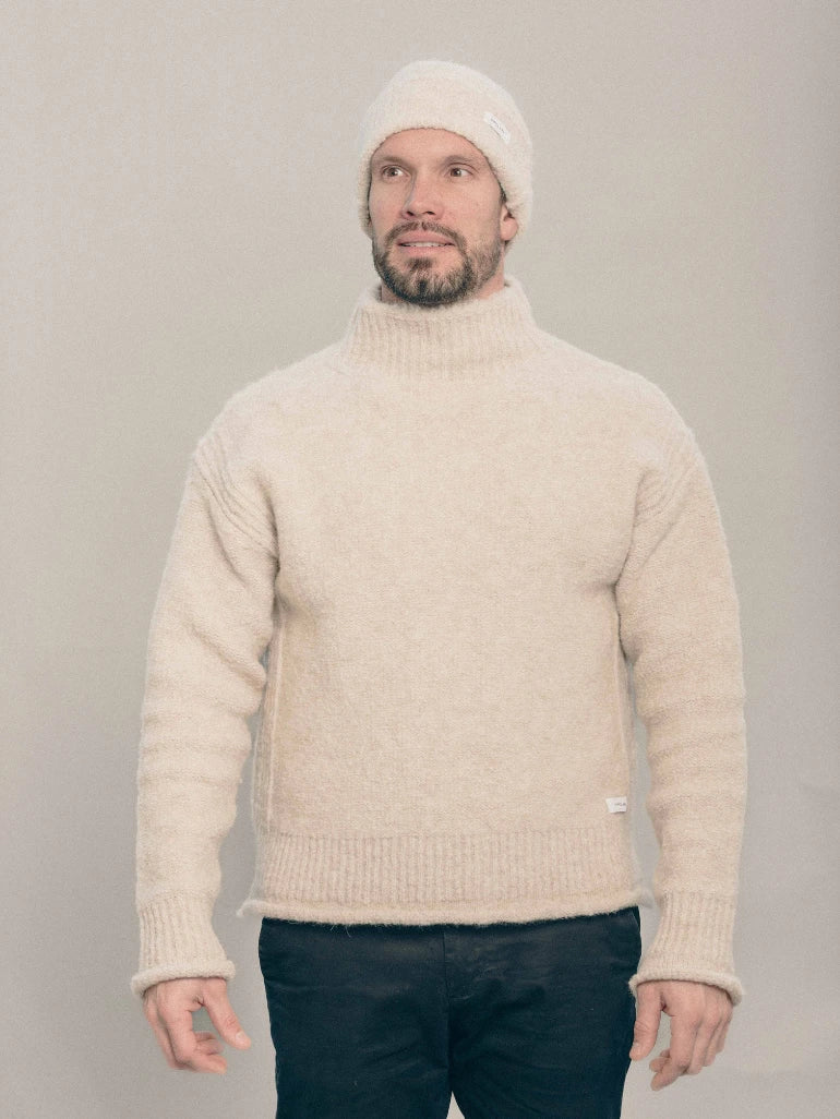 Pipolaki Powder maglione uomo ecru caldo taglia L
