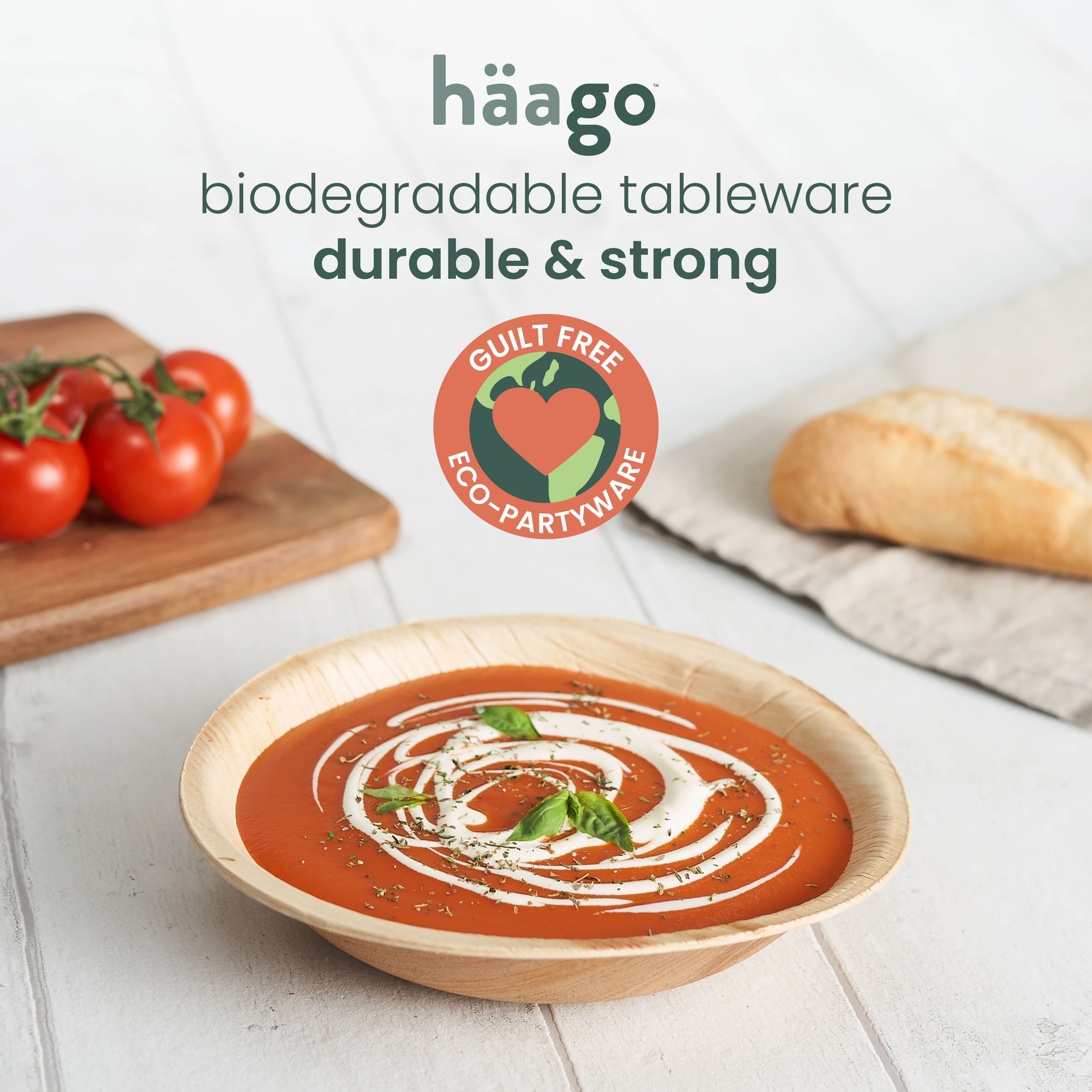 haago Palm Leaf Bowls ciotole tonde 425ml 20 pezzi compostabili