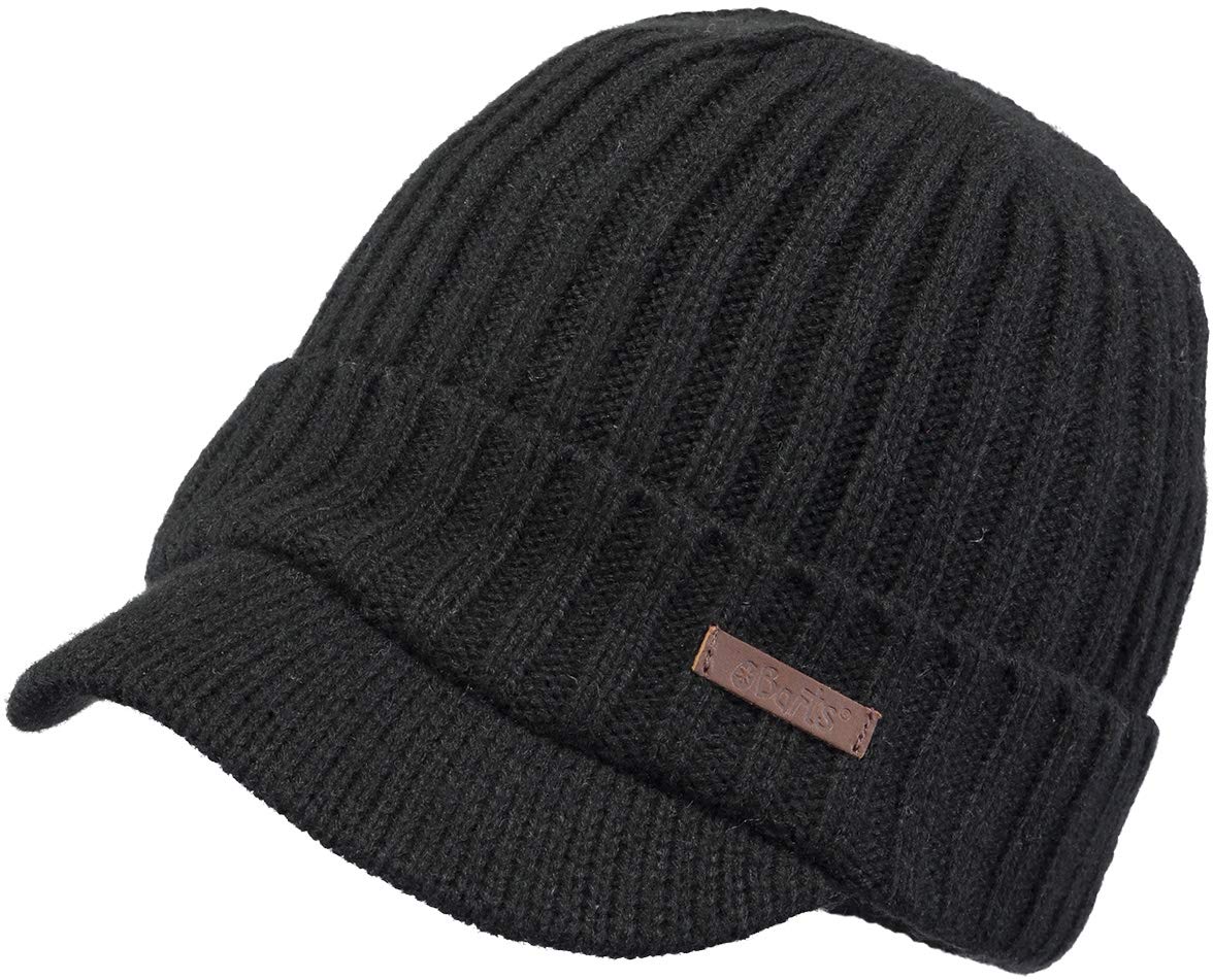 Barts Brent Berretto Bimbo Nero con Visiera Taglia 53