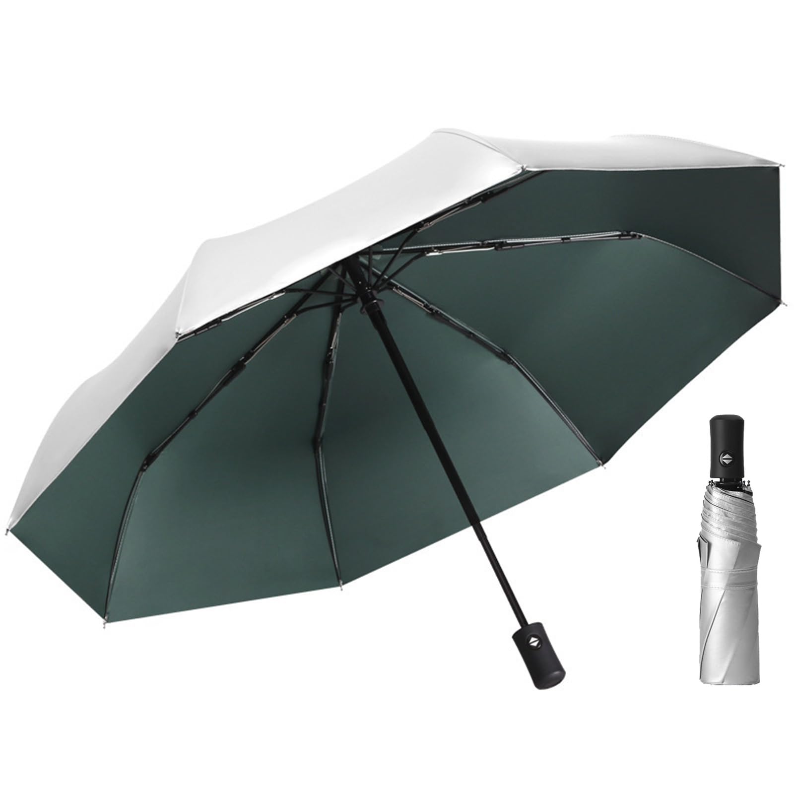 ThreeH Ombrello Pieghevole Automatico Blu UV 98 cm